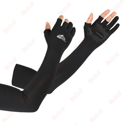 black summer ice silk sunscreen gloves
